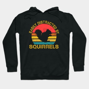 Funny Easily Distracted By Squirrels Hoodie